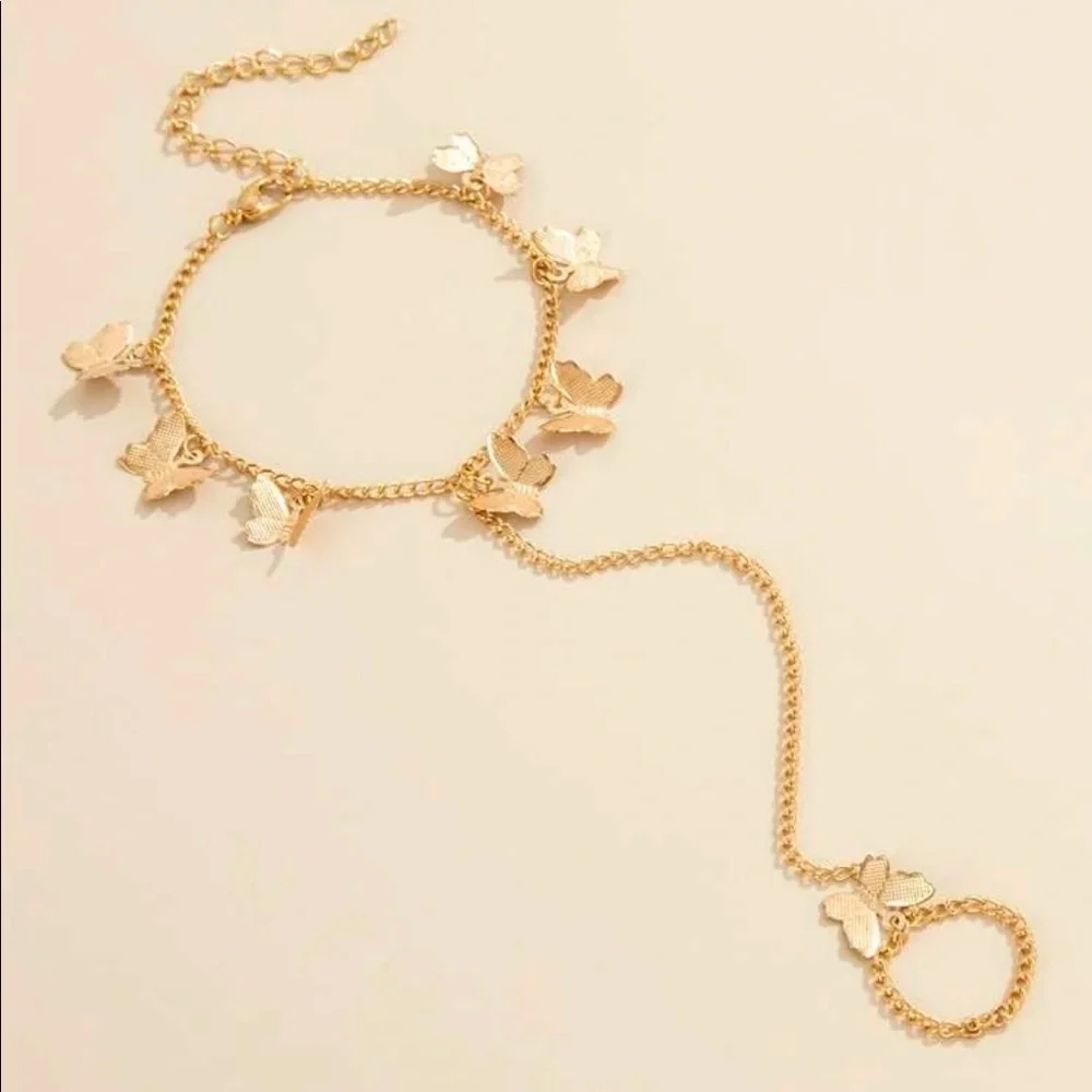 Gold Butterfly Bracelet - Picture 4 of 5
